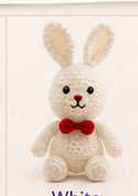 White bunny crochet toy
